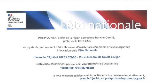 Invitation de la Préfecture